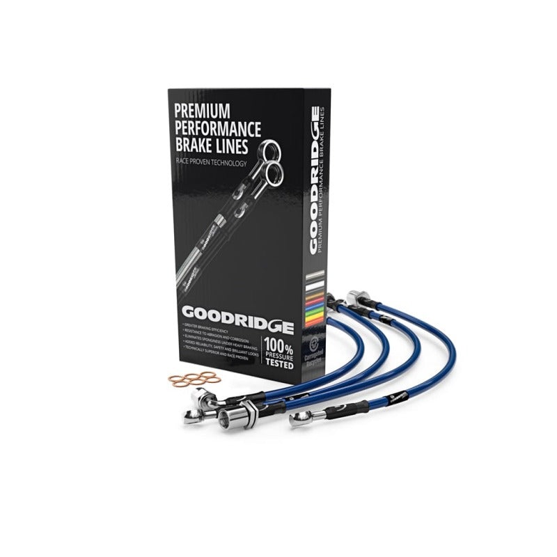 Goodridge 15-18 Ford Focus RS MK3 Phantom Stainless Steel Brake Line Kit – Electric Blue