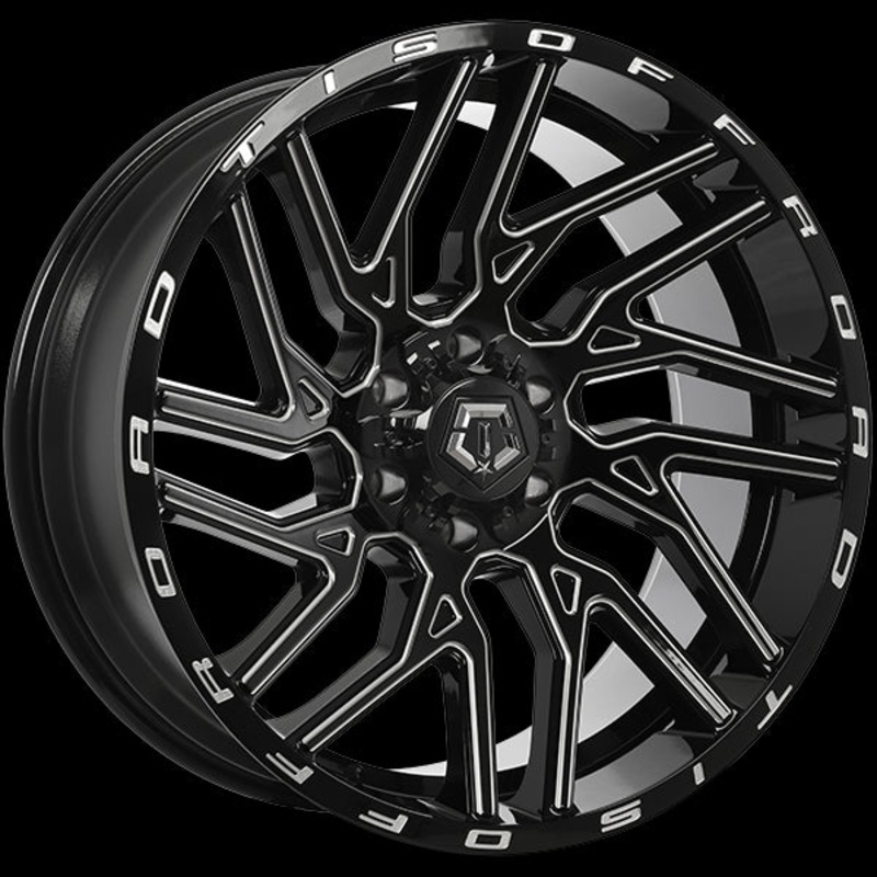 TIS Wheels 554 22×10.0 6×135/6×139.7 ET-19 108.1 Gloss Black – Milled Edge