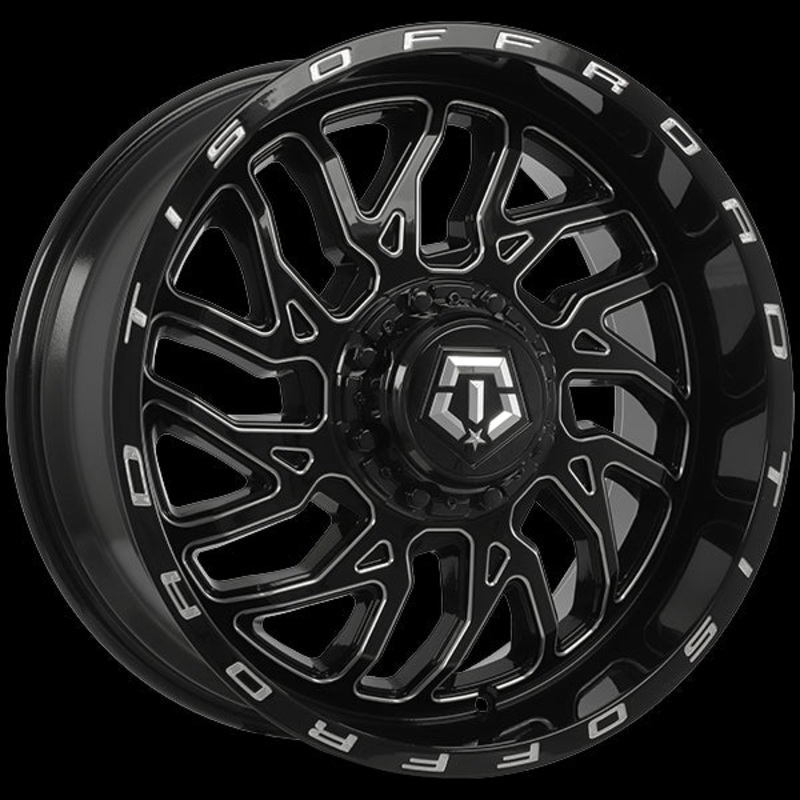 TIS Wheels 544 20×9.0 6×135/6×139.7 ET0 108.1 Gloss Black – Milled Edge