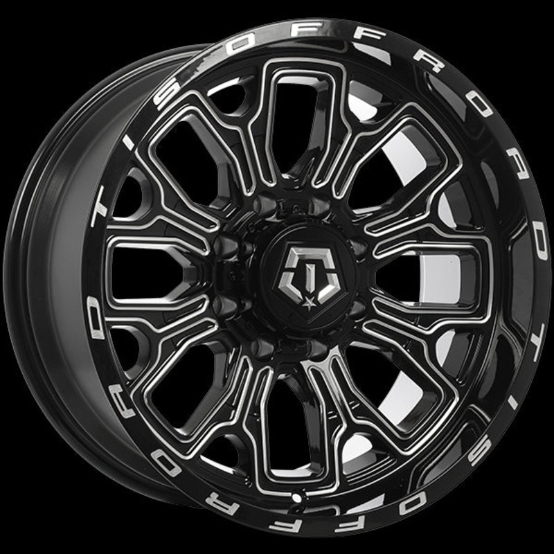 TIS Wheels 560 20×10.0 8×170 ET-19 125.2 Gloss Black – Milled Edge