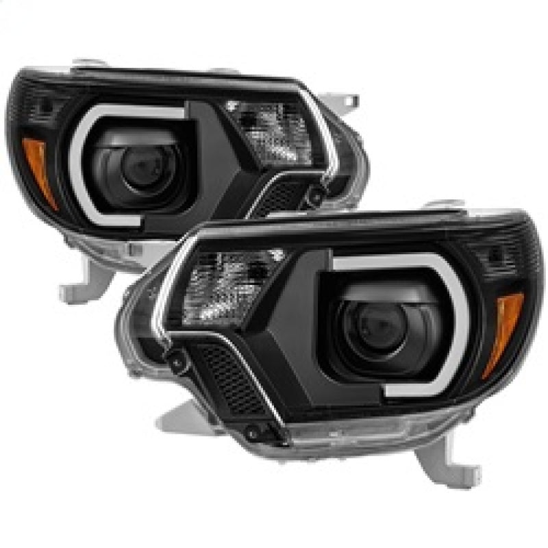 xTune Toyota Tacoma 12-15 Headlights – Light Bar DRL – Black PRO-JH-TTA12-LBDRL-BK