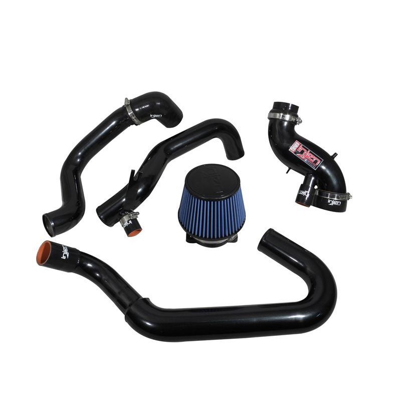Injen 03-06 Evo 8/9/MR Cast Aluminum Intake System w/ Full Intercooler Piping Black Short Ram Intake