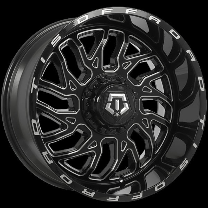 TIS Wheels 544 20×10.0 5×114.3/5×127 ET-25 78.1 Gloss Black – Milled Edge