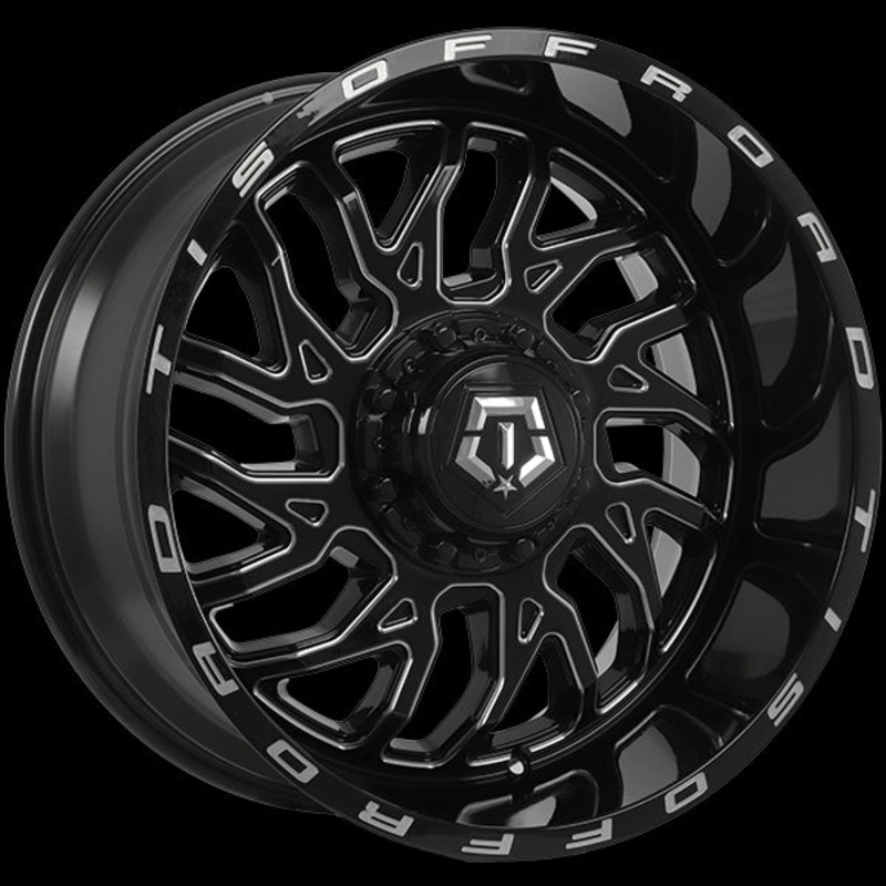 TIS Wheels 544 20×10.0 5×139.7/5×150 ET-25 110.1 Gloss Black – Milled Edge