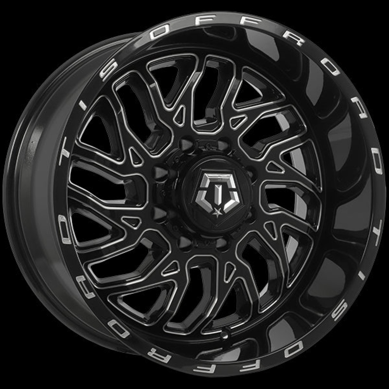 TIS Wheels 544 20×10.0 8×165.1 ET-25 125.2 Gloss Black – Milled Edge