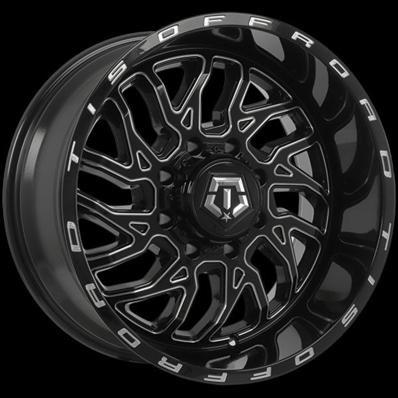 TIS Wheels 544 20×10.0 8×170 ET-25 125.2 Gloss Black – Milled Edge