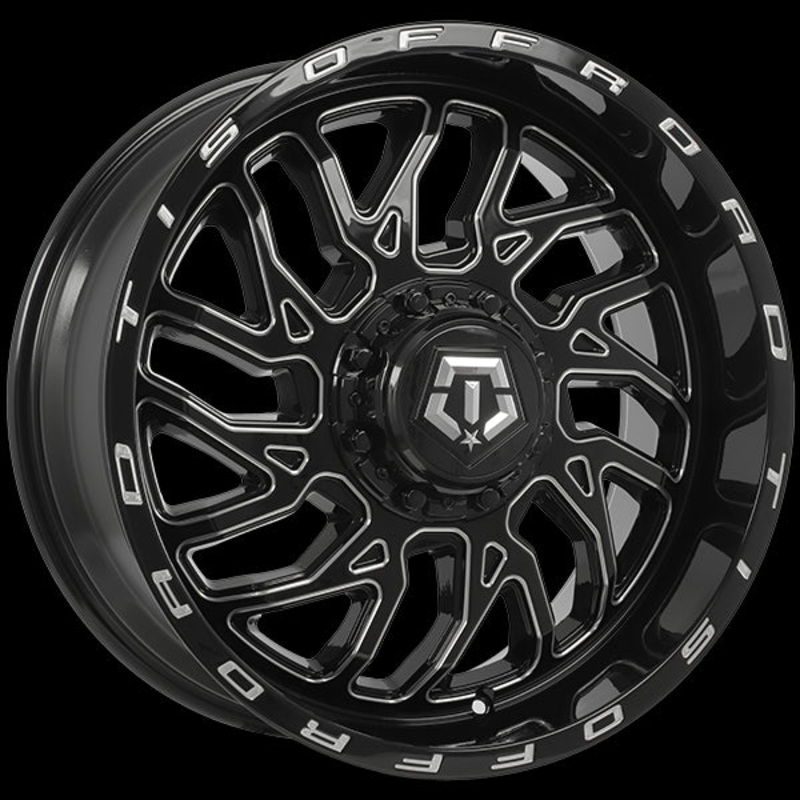 TIS Wheels 544 20×9.0 5×139.7/5×150 ET18 110.1 Gloss Black – Milled Edge