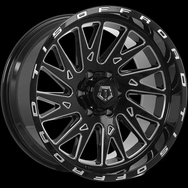 TIS Wheels 547 22×12.0 6×135 ET-44 87.1 Gloss Black – Milled Edge