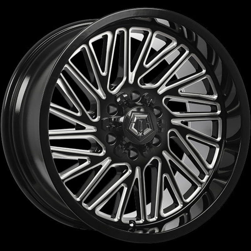 TIS Wheels 553 20×10.0 6×135/6×139.7 ET-12 106.1 Gloss Black – Milled Edge
