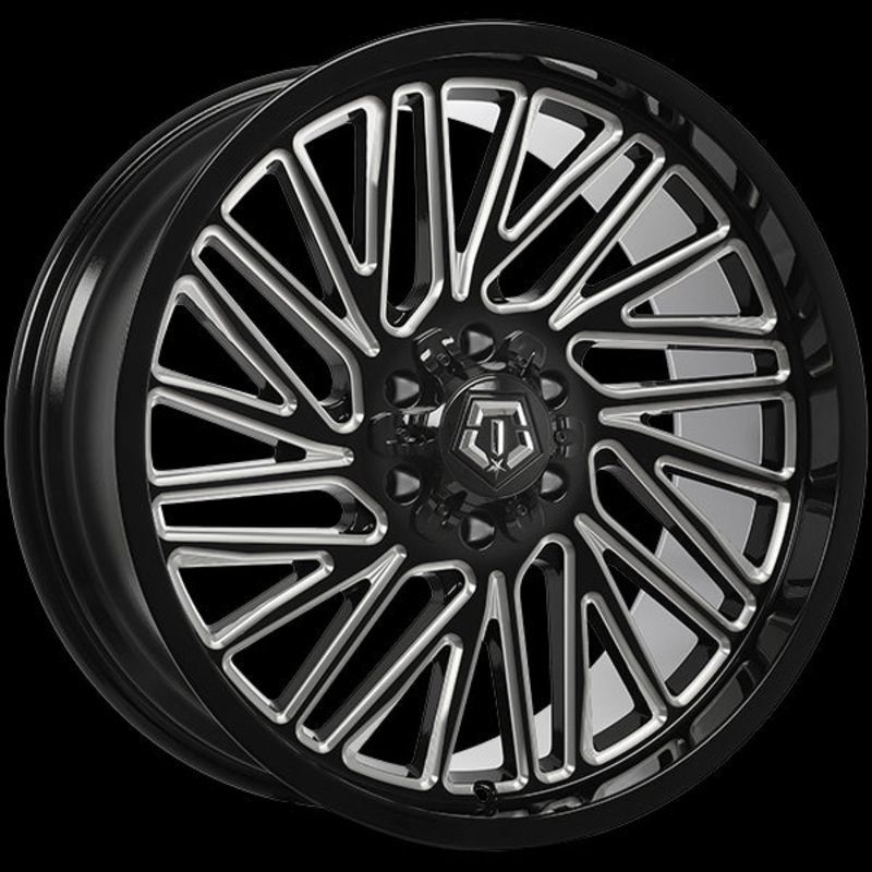 TIS Wheels 553 22×10.0 6×135/6×139.7 ET10 106.1 Gloss Black – Milled Edge
