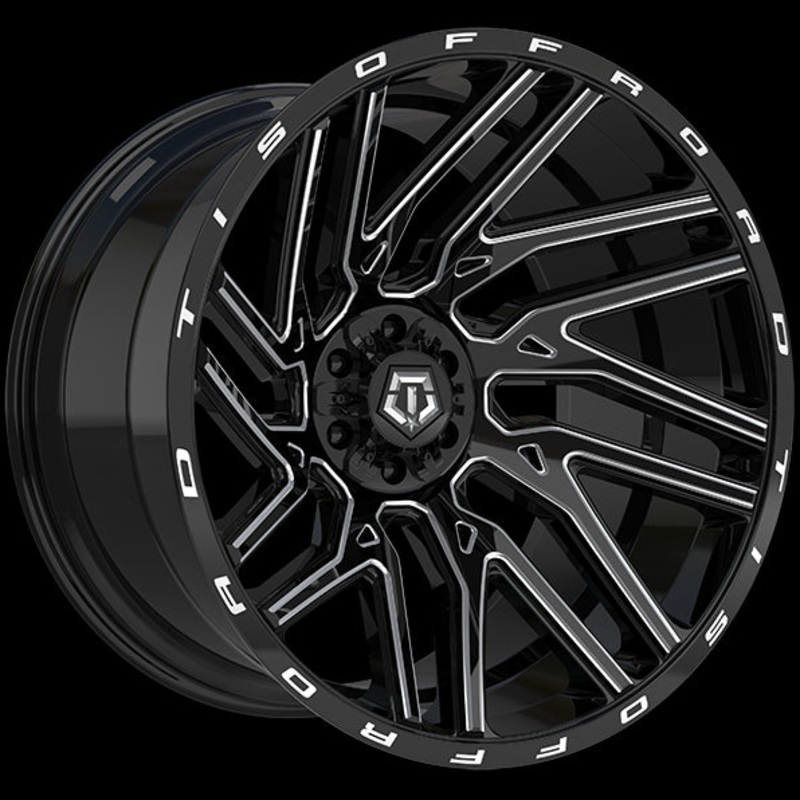 TIS Wheels 554 20×10.0 6×135/6×139.7 ET-19 108.1 Gloss Black – Milled Edge
