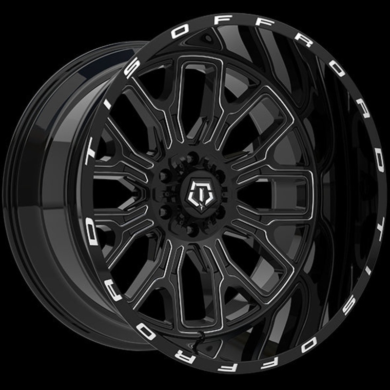 TIS Wheels 560 20×10.0 6×135/6×139.7 ET-19 106.1 Gloss Black – Milled Edge