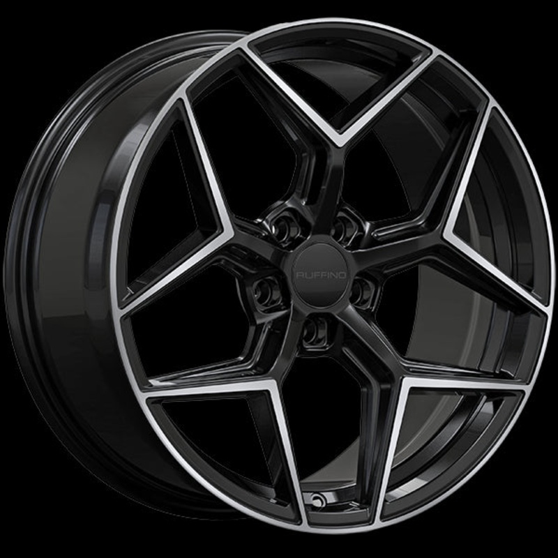 Ruffino HANS 19×8.5 5×114.3 ET35 73.1 Gloss Black – Machined Face