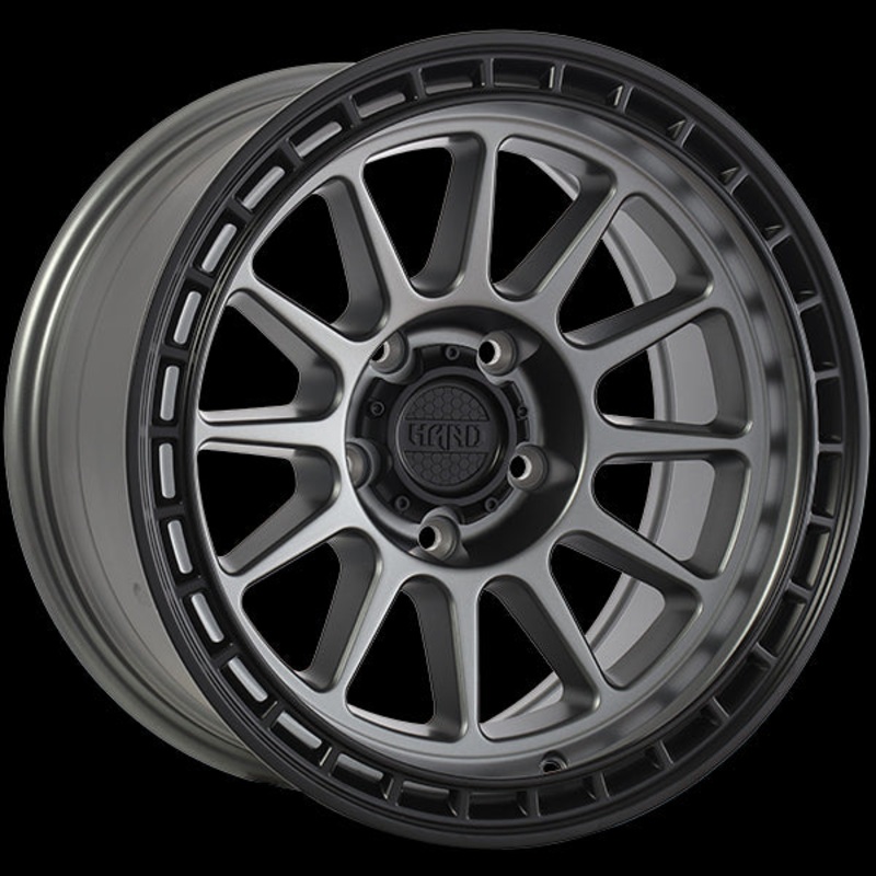 Ruffino HARD MOJAVE 17×8.5 5×127 ET-6 71.5 Satin Grey – Black Lip