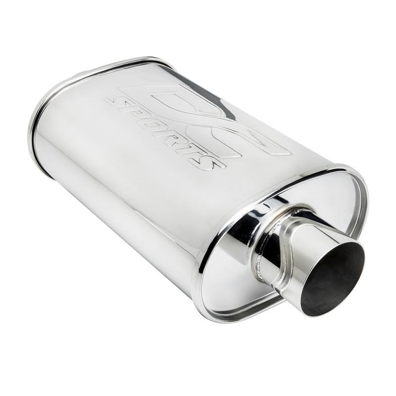 DC Sports Universal Oval Muffler 3″ Inlet 4″ Outlet