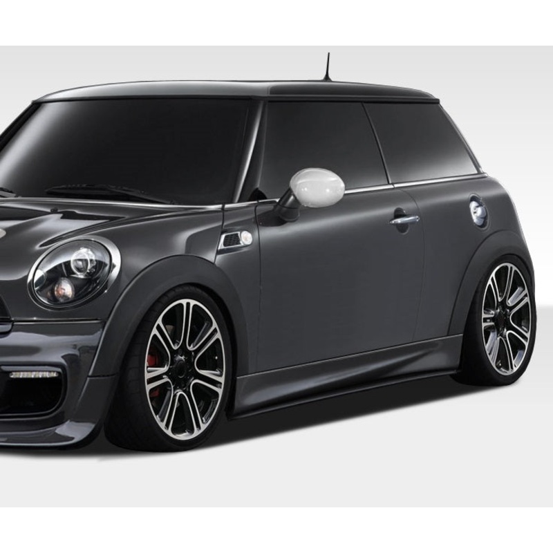 2007-2013 Mini Cooper Hatchback R56 2009-2015 Cooper convertible R57 2012-2015 Cooper Coupe / Roadster R58 R59 Duraflex DL-R Side Skirt Splitters – 2 Piece