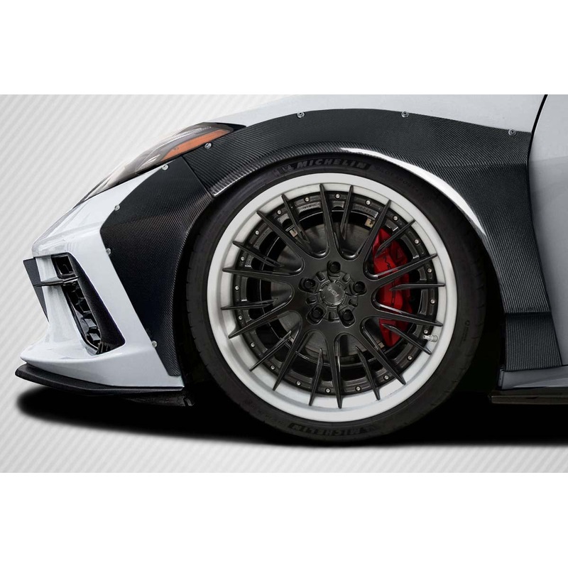 2020-2023 Chevrolet Corvette C8 Carbon Creations Gran Veloce Wide Body Front Fender Flares – 4 Pieces