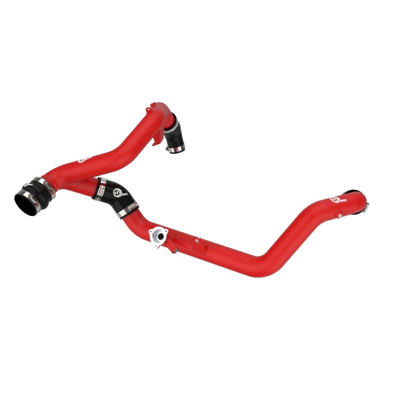 aFe Bladerunner 2-1/4 IN Aluminum Hot Charge Pipe Black 20-23 Ford Explorer/Explorer ST – Red