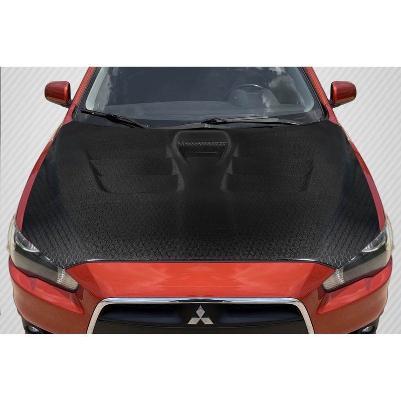 2008-2017 Mitsubishi Lancer / Lancer Evolution 10 Lancer Carbon Creations Geo6ix Dritech GT Concept Hood – 1 Piece
