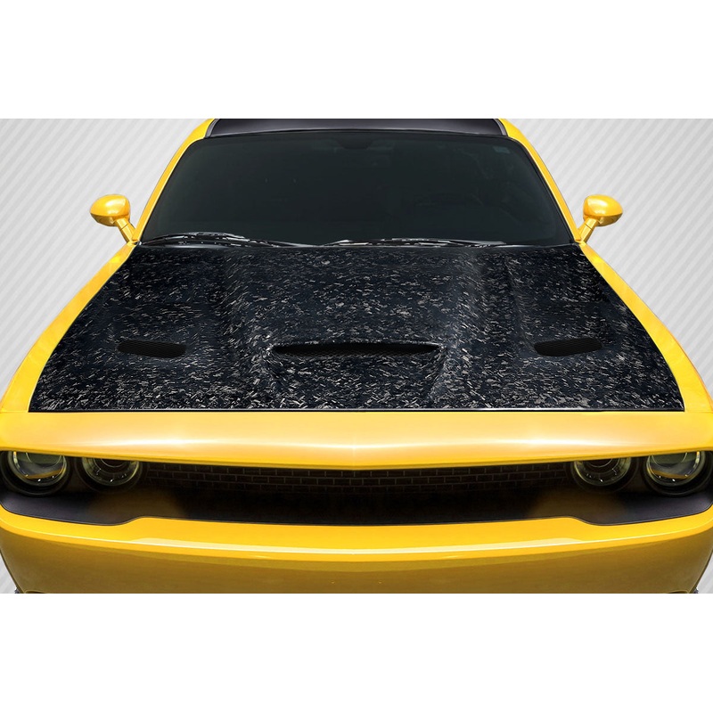 2008-2023 Dodge Challenger Carbon Creations AeroForge Dritech Hellcat Look Hood – 1 Piece