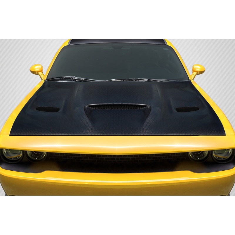 2008-2023 Dodge Challenger Carbon Creations Geo6ix Dritech Hellcat Look Hood – 1 Piece