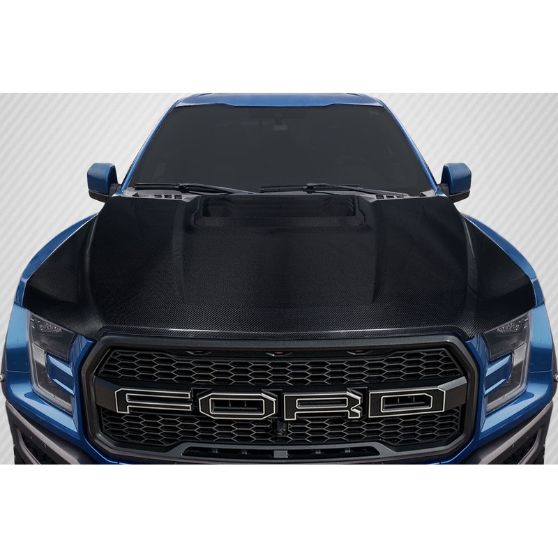 2017-2020 Ford Raptor Carbon Creations OEM Look Hood – 1 Piece