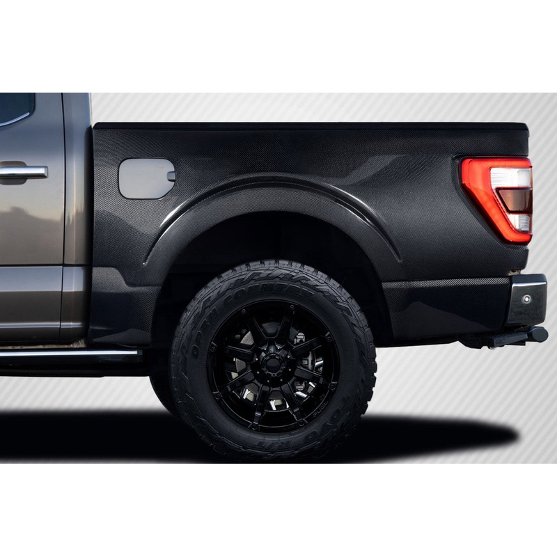 2021-2023 Ford F-150 Carbon Creations 4″ Bulge Rear Bedsides – 2 Pieces (5.5 ft Bed Size)