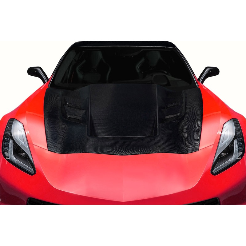 2014-2019 Chevrolet Corvette C7 Carbon Creations Eagle Eye Hood – 1 Piece