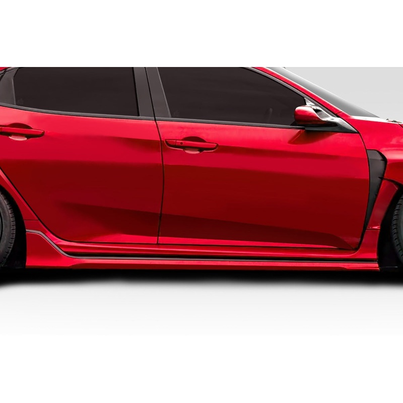 2017-2021 Honda Civic Type R Duraflex Skywalker Side Skirt Rocker Panel Splitters – 4 Pieces ( Must be used with Skywalker Fenders 119347 )