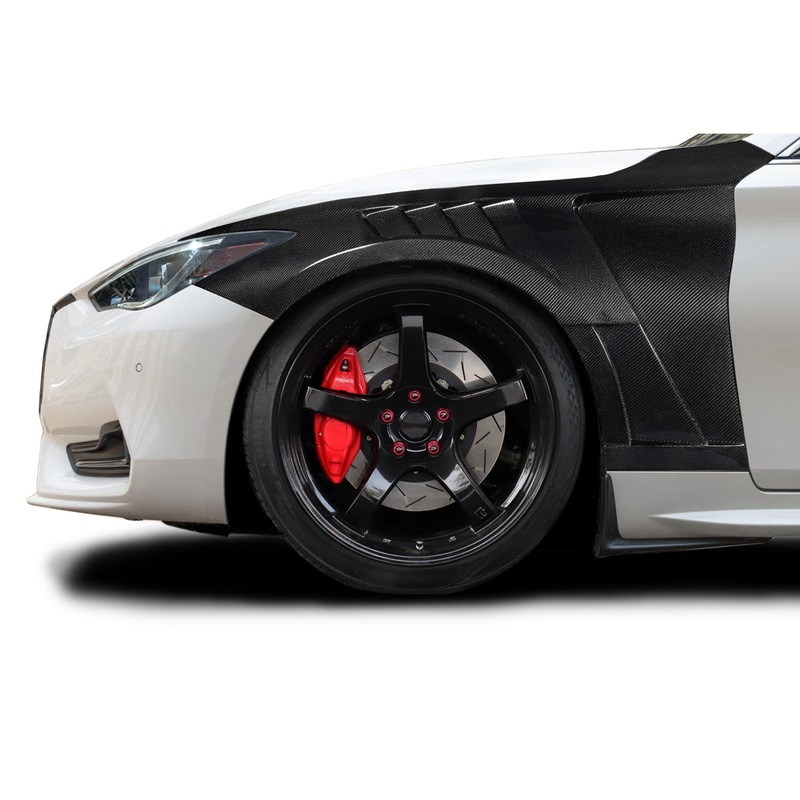 2017-2022 Infiniti Q60 Carbon Creations Koya Front Fenders – 2 Pieces