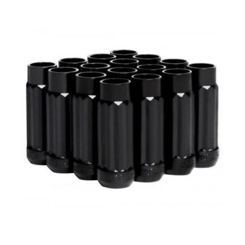 BLOX Racing 12-Sided P17 Tuner Lug Nuts 12×1.5 – Black Steel – Set of 16