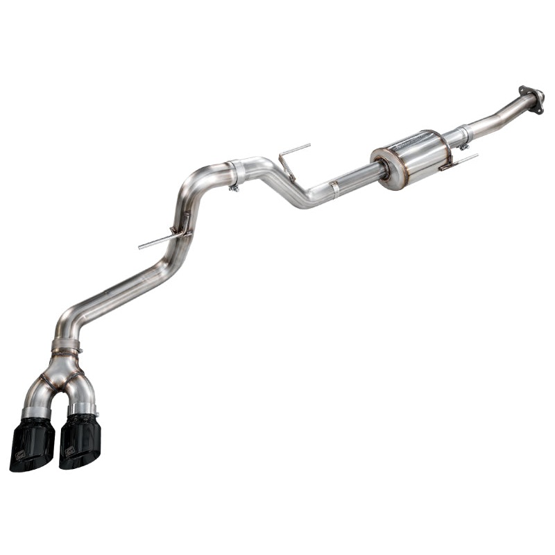 AWE 21-25 Ford F150 (14th Gen Reg Cab) Cat-Back Exhaust – 4.5in Dual Side Exit Diamond Black Tips