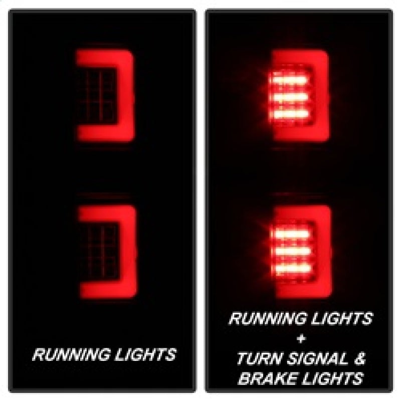 Spyder 09-14 Ford F150 V2 Light Bar LED Tail Lights – Blk Smoke (ALT-YD-FF15009V2-LBLED-BSM)