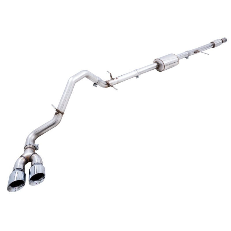AWE Tuning 4th Gen GM 1500 5.3L 0FG Catback Dual Side Exit (Flat Bumper) – Chrome Tips