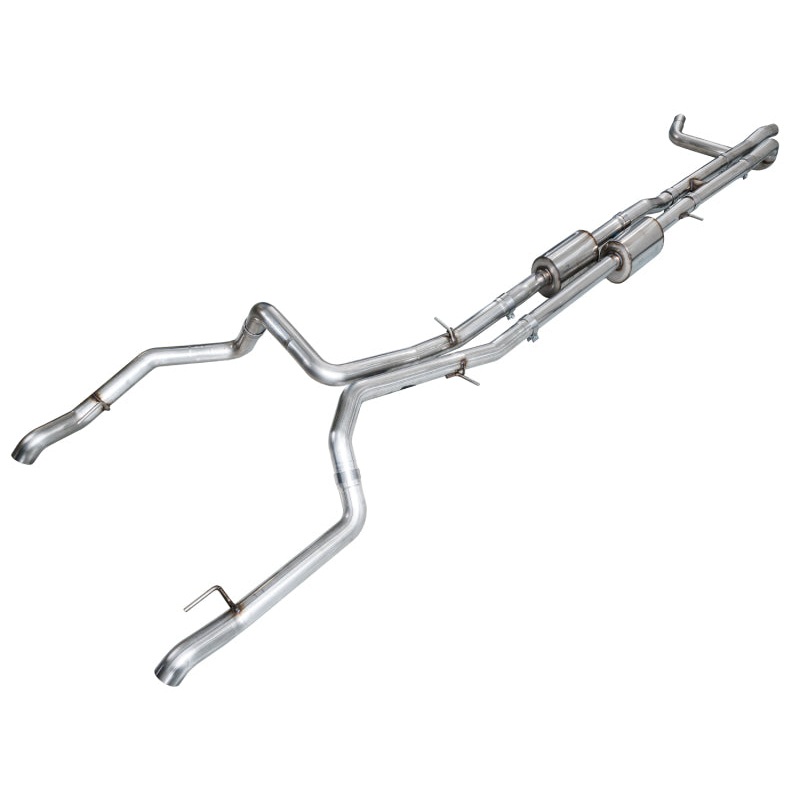 AWE 4th Gen GM 1500 6.2L Catback Split Rear Exit (w/ Bumper Cutouts) – OE Tips