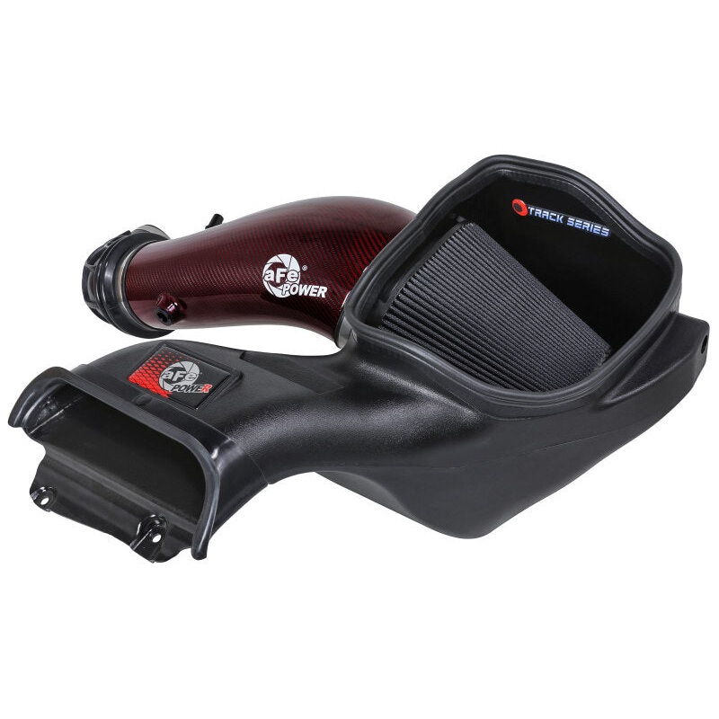 aFe 23-24 Ford F150 Raptor R Supercharged Red Carbon Track Series Air Intake w/ P5R Filter (MOQ 24)