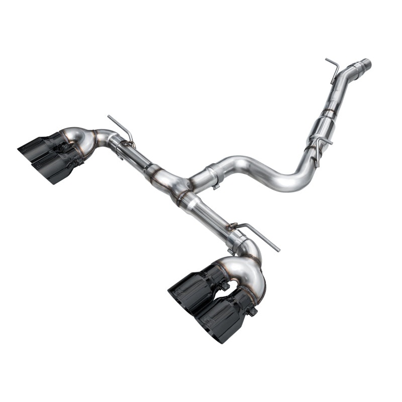 AWE MK8 Volkswagen Golf R 3in Track Edition Quad Exhaust – Diamond Black Tips