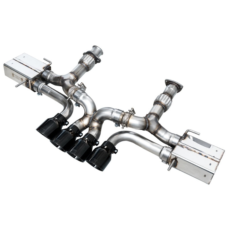 AWE 2023 C8 Corvette Z06 SwitchPath Cat-Back Exhaust – Diamond Black Tips