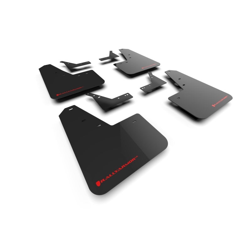 Rally Armor 21-25 Dodge Ram 1500 TRX Black UR Mud Flap – Red Logo