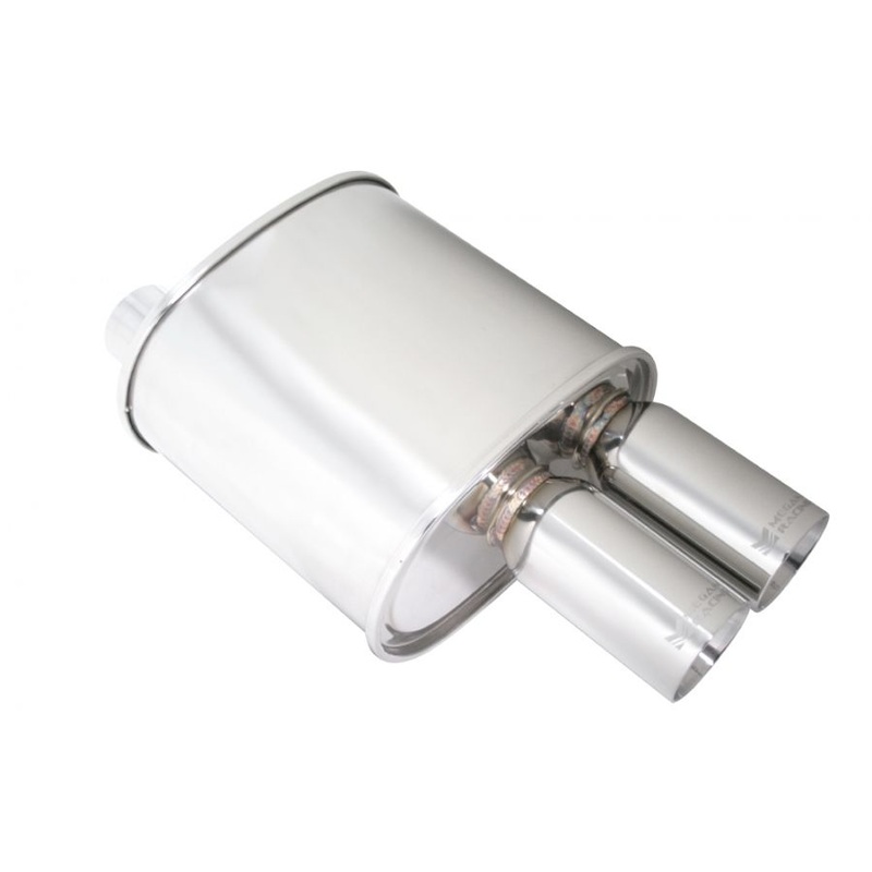 Megan Racing Universal Exhaust F-RT Dual Tip Muffler – MR-MU-FRT-2