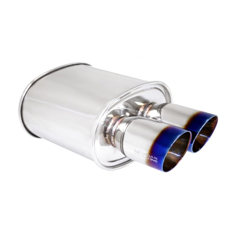Megan Racing Universal Exhaust M-VO Muffler Dual Burnt Tips – MR-MU-MVO-2