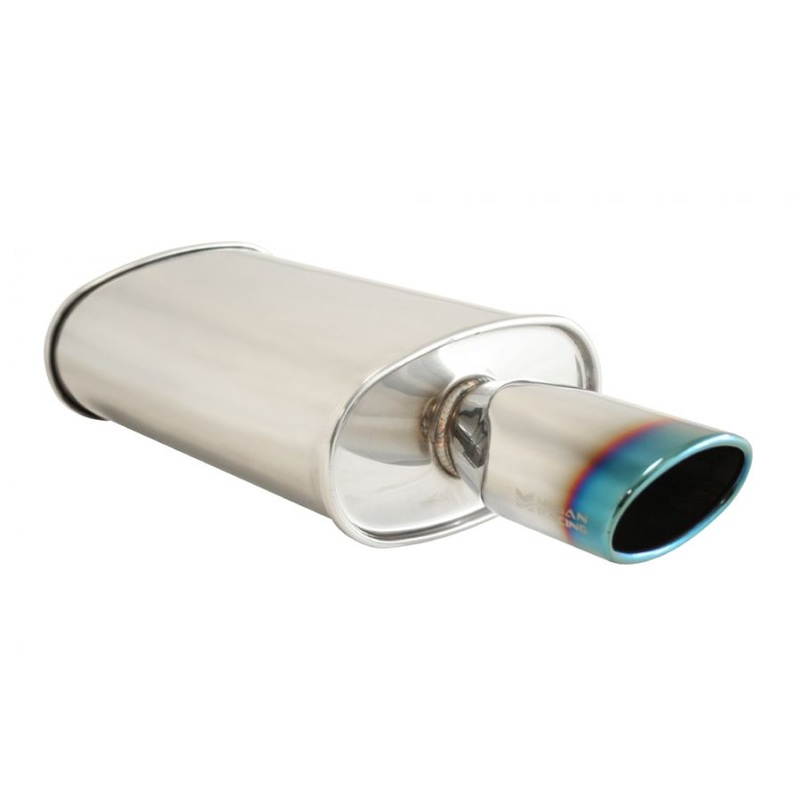 Megan Racing Universal Exhaust O-ST Muffler (Single Oval Burnt Tip) – MR-MU-OST-2