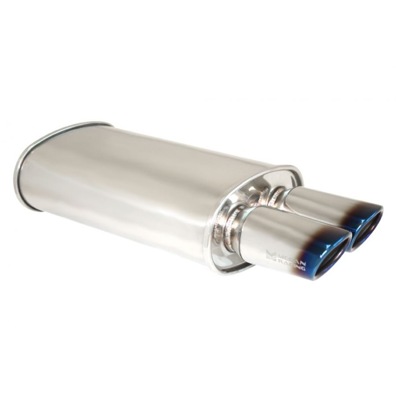 Megan Racing Universal Exhaust O-VA Muffler (Dual Oval Burnt Tips) – MR-MU-OVA-2