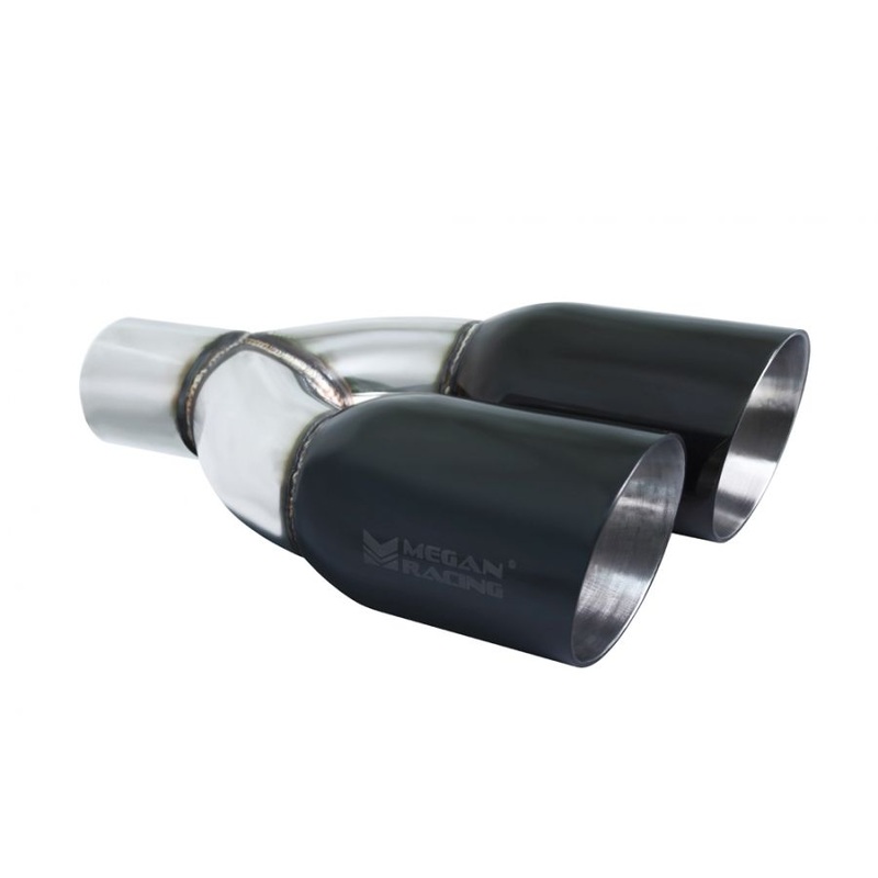 Megan Racing Universal Twin Black Chrome 3.5-Inch Tips (2.5-Inch Piping) – Driver Side