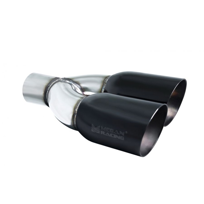 Megan Racing Universal Twin Black Chrome 3.5-Inch Tips (2.5-Inch Piping) – Passenger Side