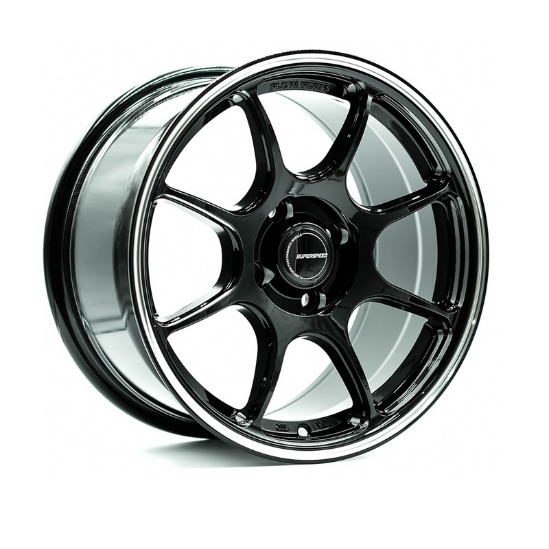 Superspeed RF03RR 15×8 4×100 ET36 73.1 Black Machining