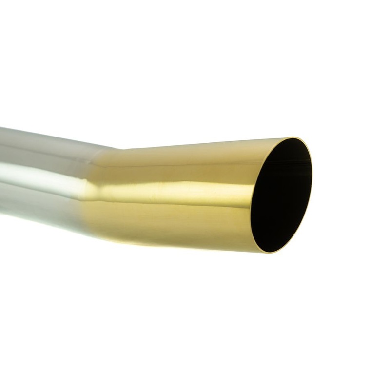 Megan Racing Universal 3″ to 4″ VIP Exhaust Tips “Blast Pipes” Style – Single – Angled – Gold Tip – MR-UT-S4GD-V2
