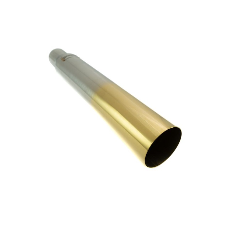 Megan Racing Universal 3″ to 4″ VIP Exhaust Tips “Blast Pipes” Style – Single – Straight – Gold Tip – MR-UT-S4GD