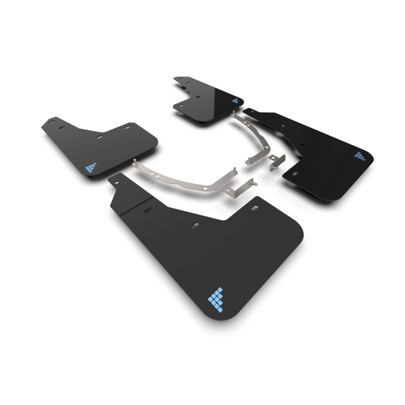 Rally Armor 2025 Hyundai Ioniq 5 PE Blk Mud Flap w/Light Blue Battery Logo