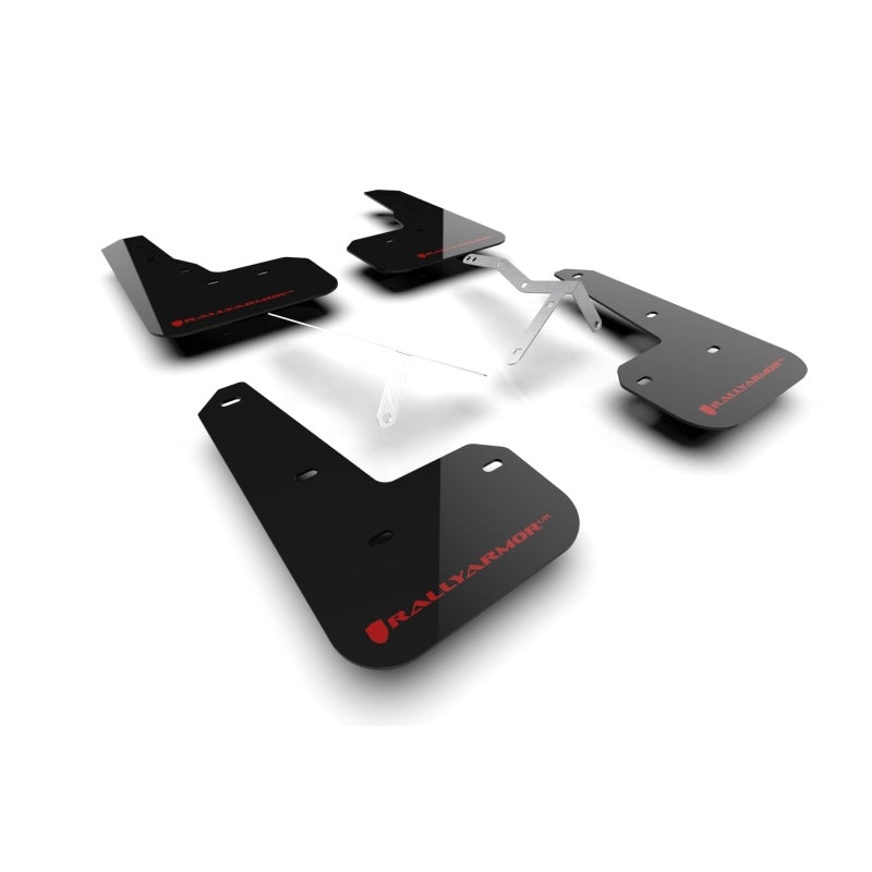 Rally Armor 23-24 Acura Integra Type S Black Mud Flap w/White Logo